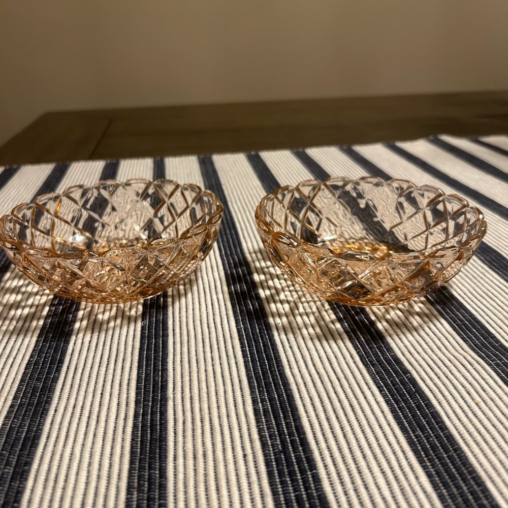 Anchor Hocking Waterford Pink Mini Bowls
